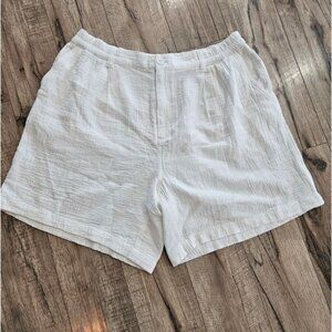 Aerie Daybreak White Shorts Womens Large Gauzey Beach